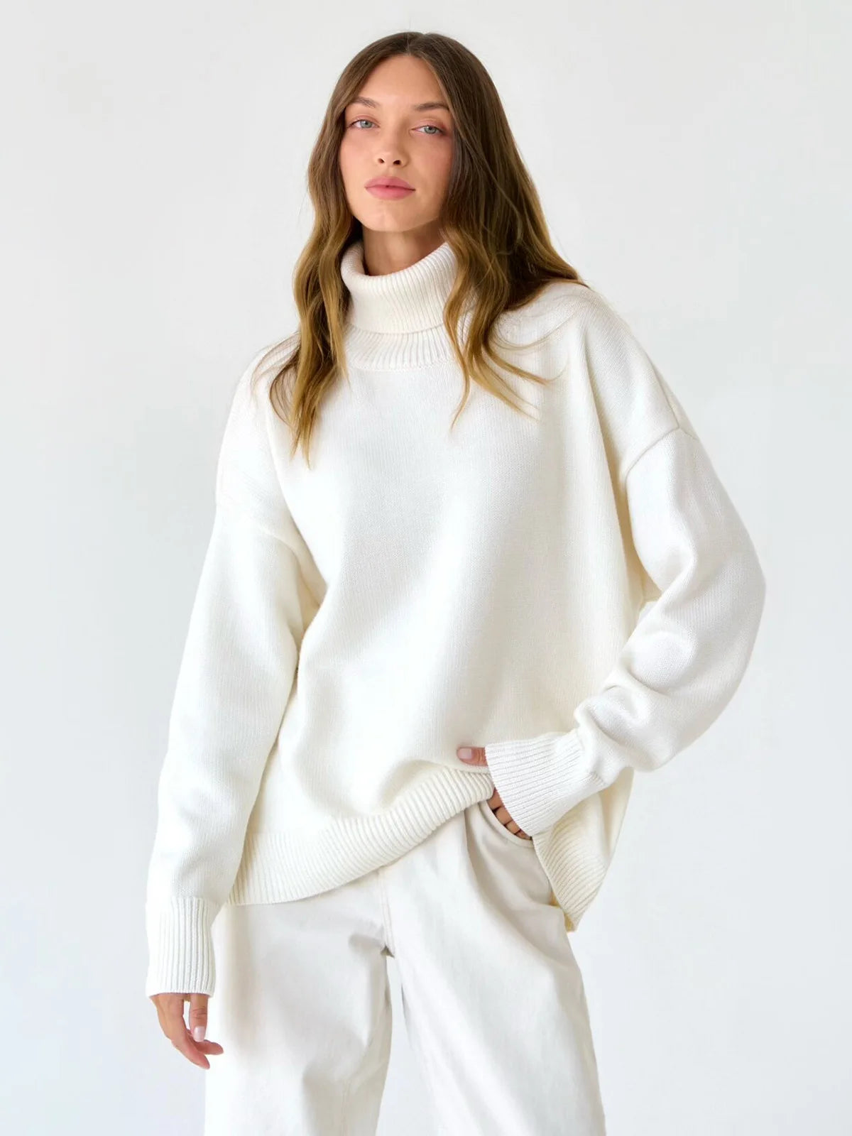 Relax Casual Turtleneck Top