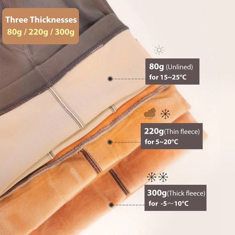 Translucent Elastic Thermal Leggings