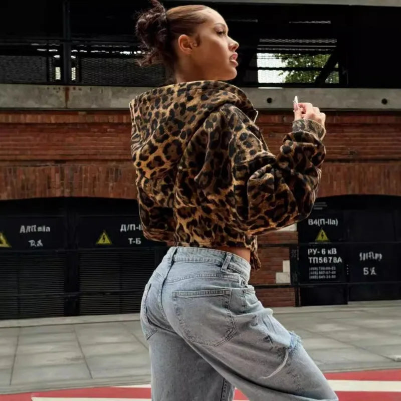 DEEPTOWN Leopard Sweatshirt