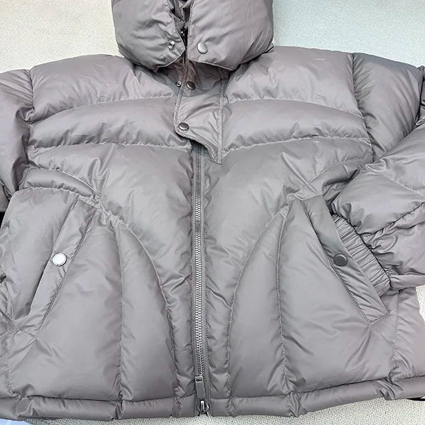 Winter hooded puffer jacket