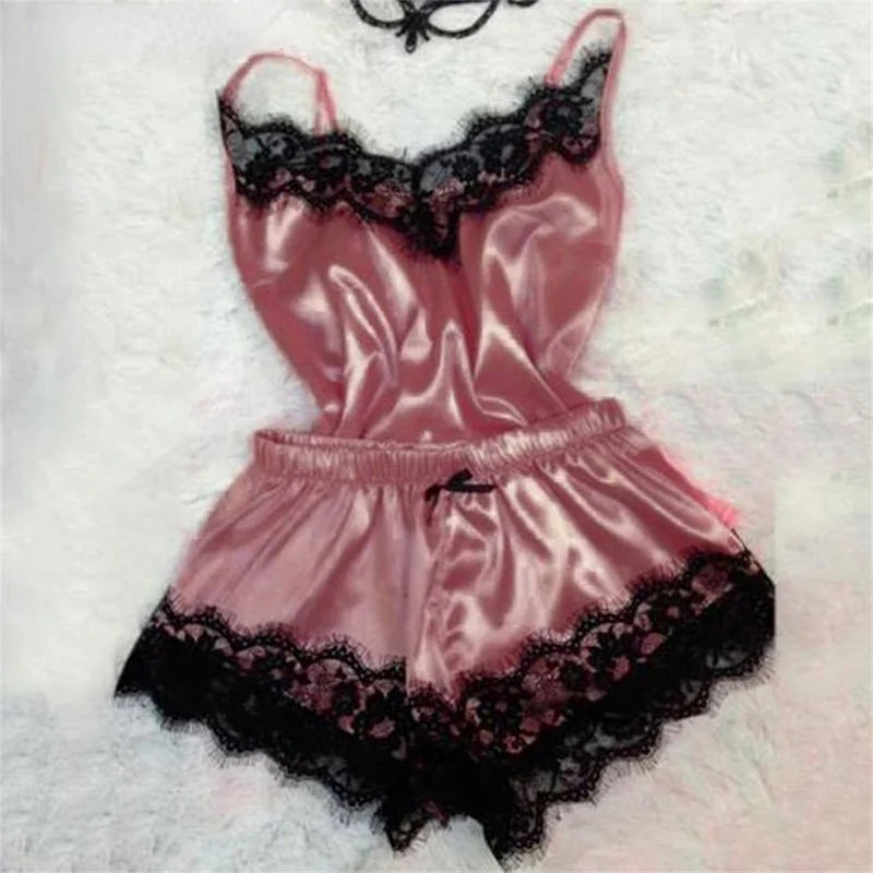 Sexy Satin Sleepwear Pajama Set