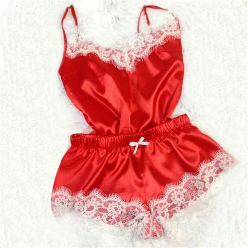 Sexy Satin Sleepwear Pajama Set