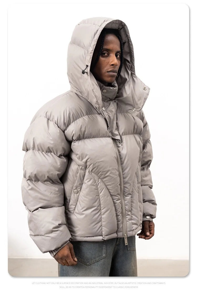 Winter hooded puffer jacket