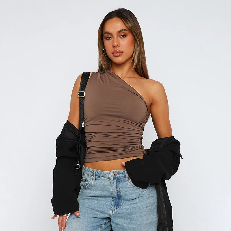 SleekSiren One-Shoulder Tank Top