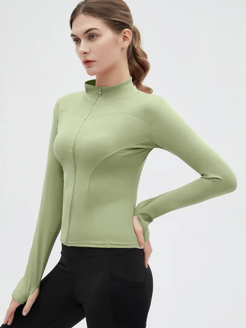 SUOTF Long Sleeve Yoga Shirt Women Zip Fitness Yoga Shirt Winter Warm Gym Top Activewear Running Coats Yoga Shirt Woman