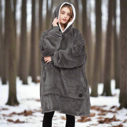 Heated Oversized Hoodie Blanket